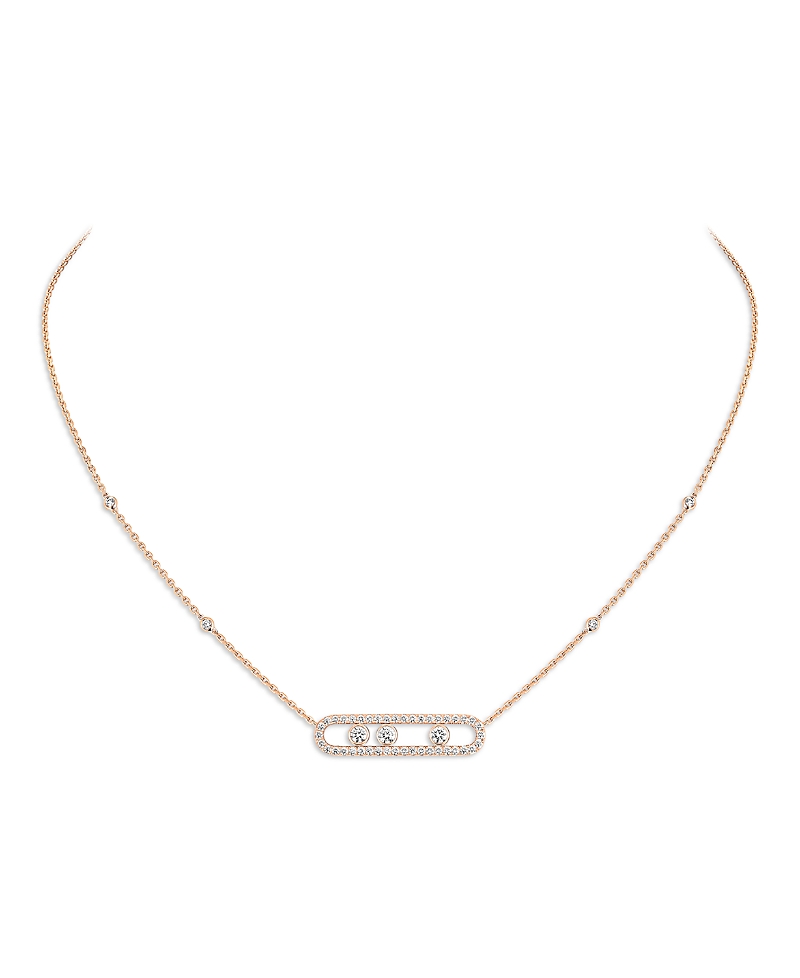 Messika Diamond Move Pave Necklace in 18K Gold, 16.5, 0.7 tcw · OS
