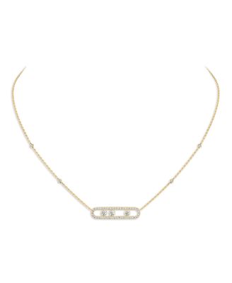 18K Gold Move Diamond Pav&eacute; Necklace, 0.7 tcw