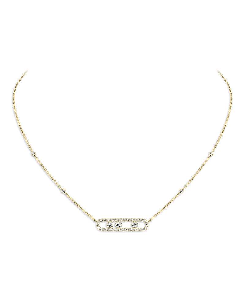 Messika Diamond Move Pave Necklace in 18K Gold, 16.5, 0.7 tcw