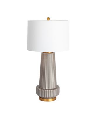  Ribbed Glass Table Lamp