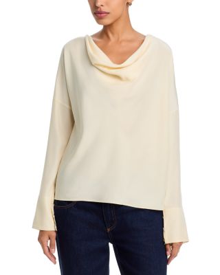 Vinnie Silk Cowl Neck Blouse