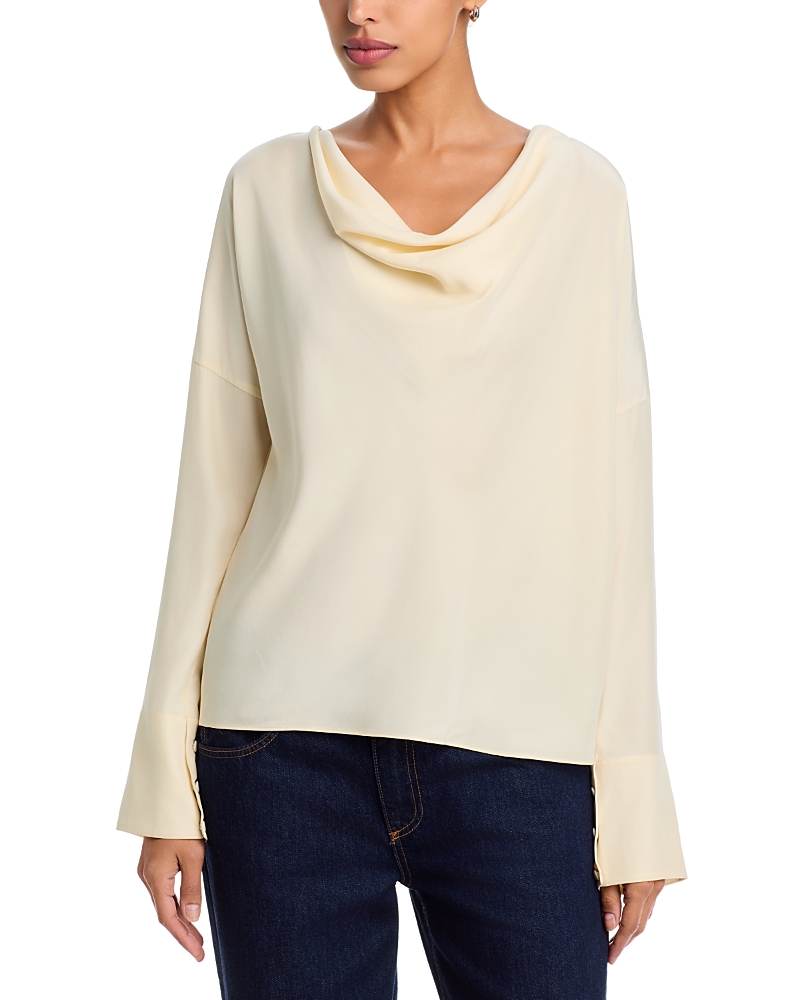 Rag & Bone Vinnie Silk Cowl Neck Blouse