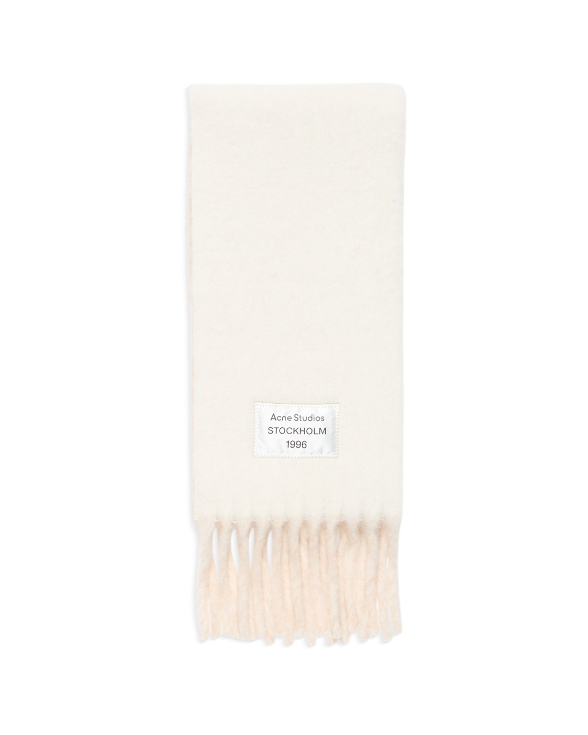 Acne Studios Alpaca & Wool Blend Scarf in White/Beige
