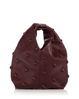 Simone Embellished Leather Bucket Bag