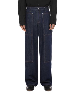 Relaxed Fit Cotton Panel Carpenter Jeans