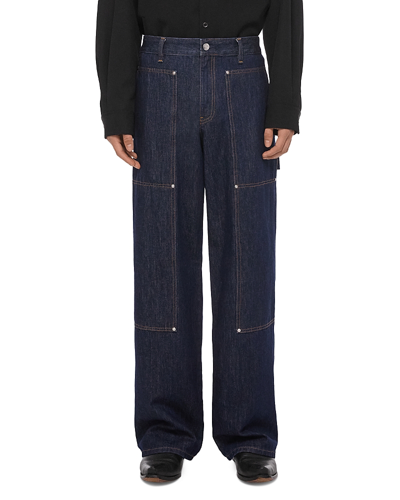 Helmut Lang Relaxed Fit Cotton Panel Carpenter Jeans