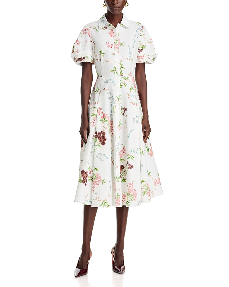 Erdem Pleated Cuff Shirt Dress