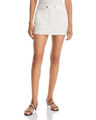 Denim Cotton Stretch Mini Skirt