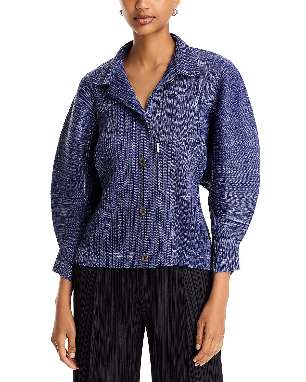 Pleats Please Issey Miyake Denim Jacket