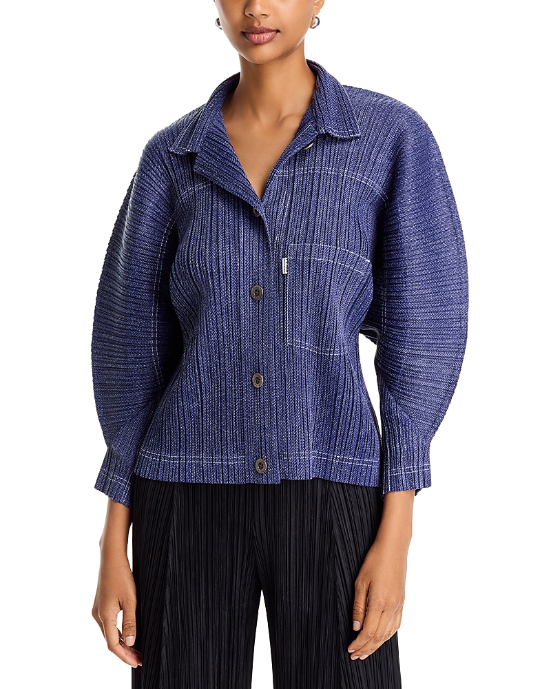 Pleats Please Issey Miyake Denim Jacket