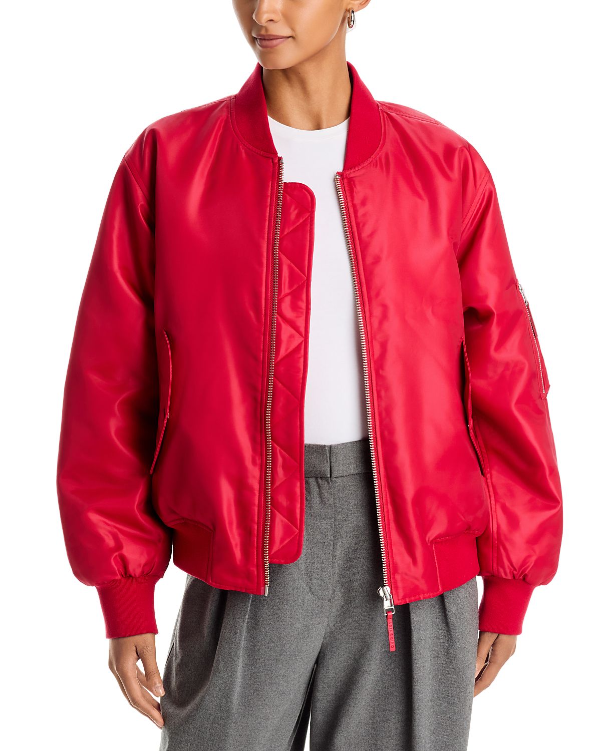 Anine Bing Leon Zip Front Bomber Jacket