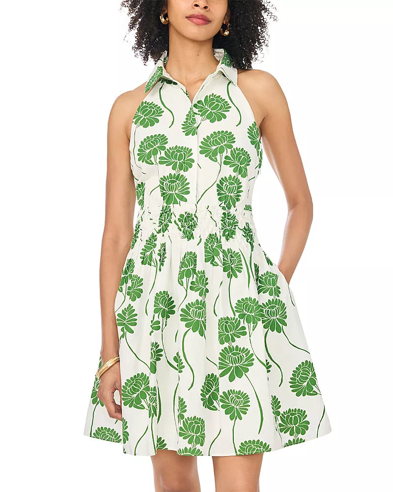 1.state Smocked Waist Cotton Dress