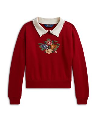 Girls' Collared Fleece Sweatshirt - Big Kid
