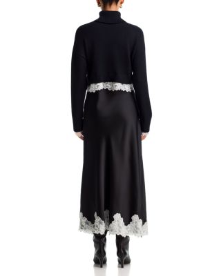 Lace Trim Slip Dress & Sweater - Exclusive - thumbnail 6