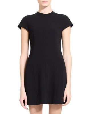 High Neck Raglan Sleeve Mini Dress