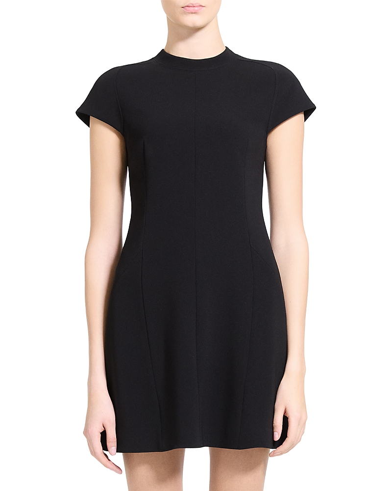 Theory High Neck Raglan Sleeve Mini Dress