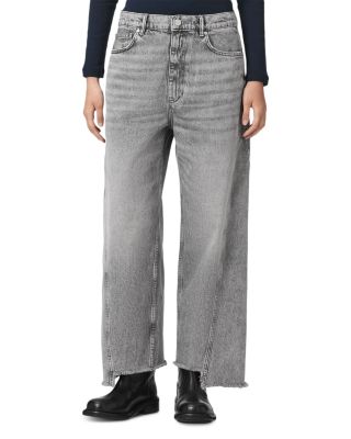 Fox Mid Rise Step Hem Jeans in Washed Grey