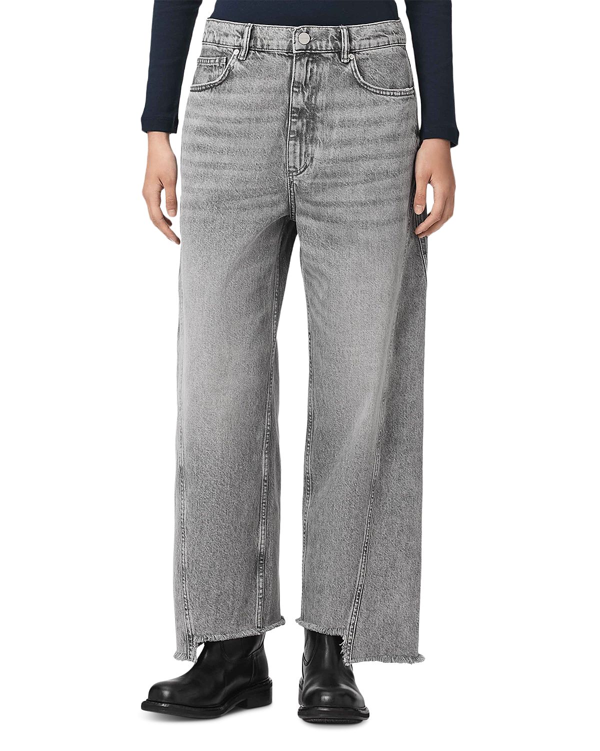 Allsaints Fox Mid Rise Step Hem Jeans