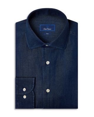 Trim Fit Denim Dress Shirt