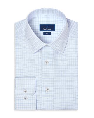 Slim Fit Stretch Twill Check Dress Shirt