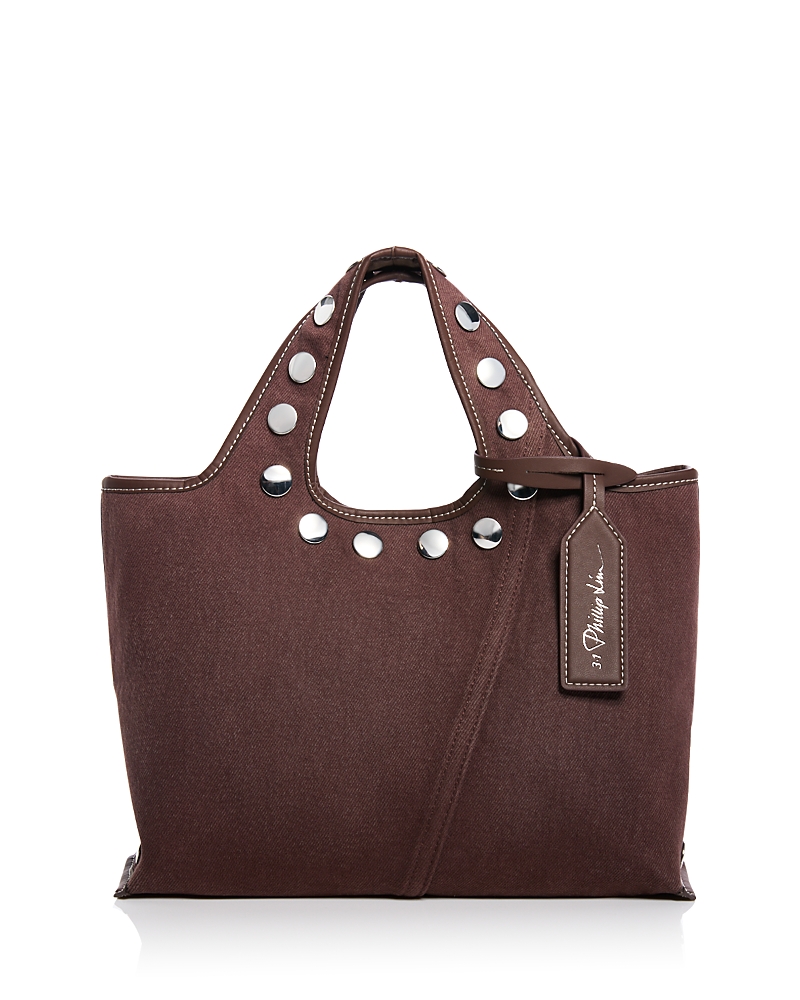 3.1 Phillip Lim Mini Washed Denim Market Tote Bag
