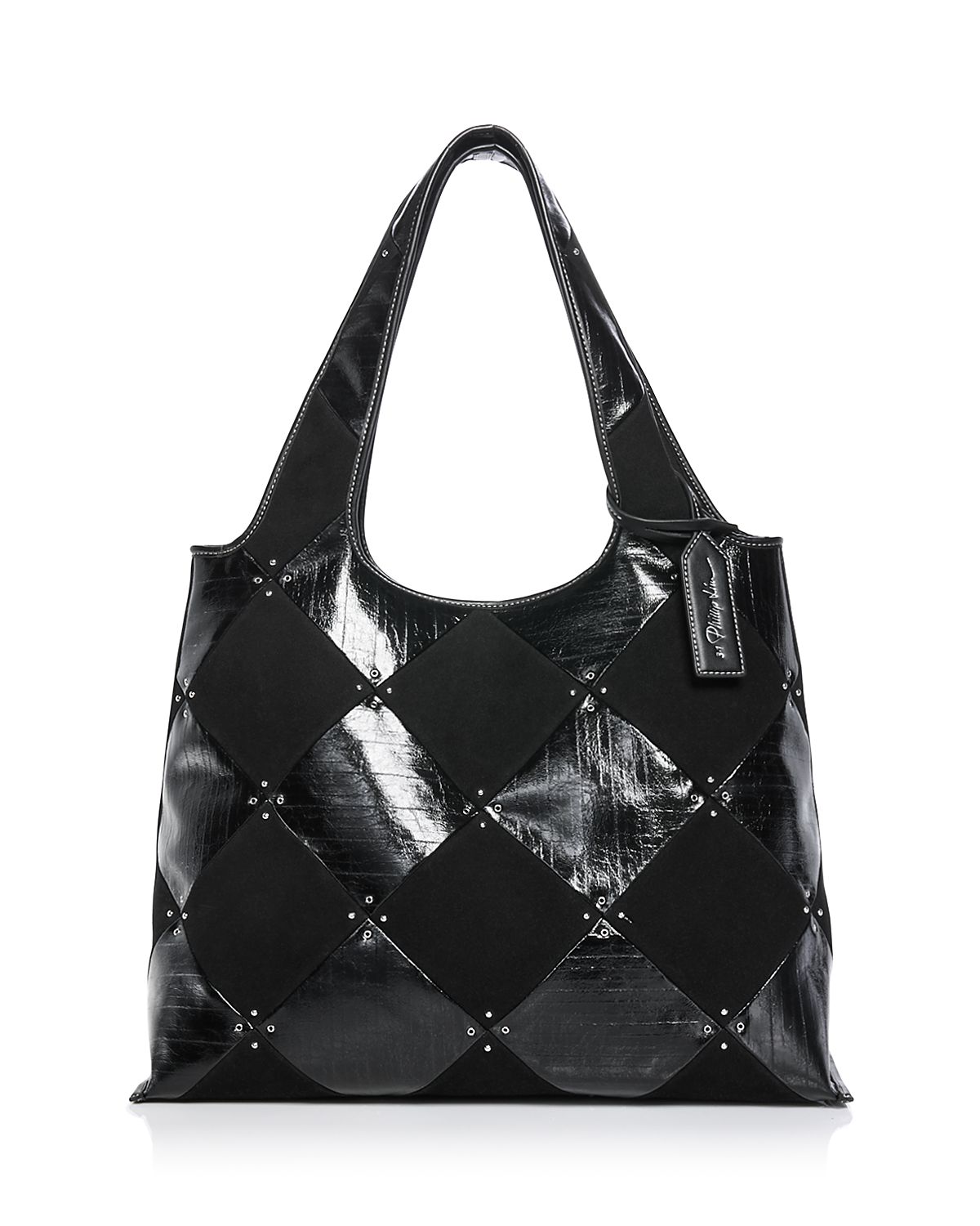 3.1 Phillip Lim Large Quilted Patchwork Market Tote Bag