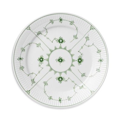 Green Fluted Plain Lunch Plate