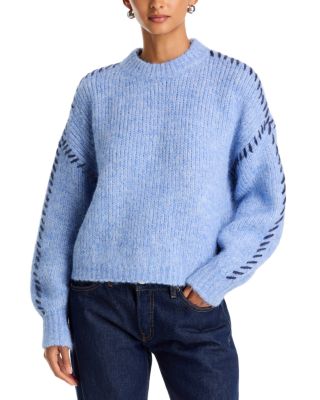 Whipstitch Trim Crewneck Sweater - Exclusive