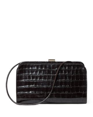 Zella Small Embossed Leather Clutch