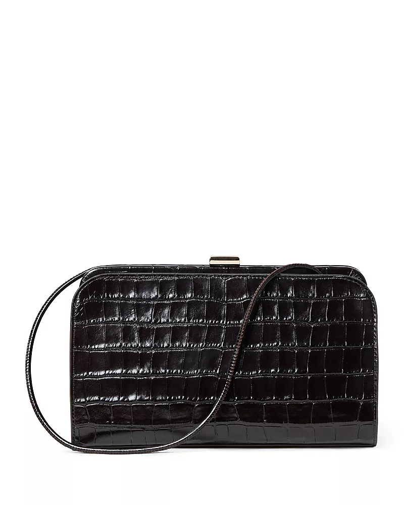 Loeffler Randall Zella Small Embossed Leather Clutch
