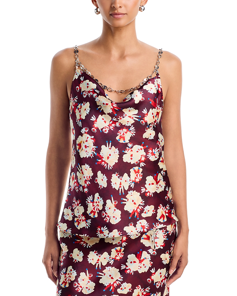Rabanne Printed Silk Top