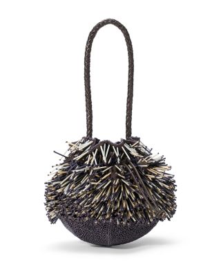 Beaded Porcupine Shoulder Bag 