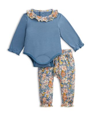 Girls' Floral Ruffled Bodysuit and Pant Set - Baby