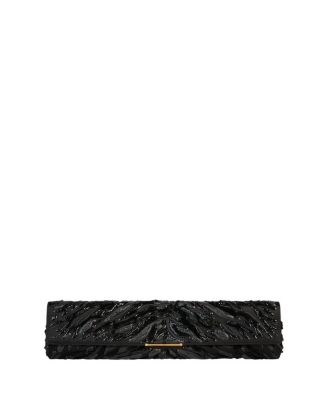  Long Clutch Bag in Embroidered Satin