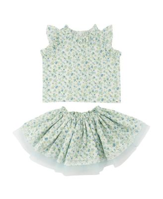 oh baby! Girls' Poppy Sprig Lola Top & Tutu Skirt - Baby, Little Kid, Big Kid