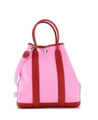 28 Garden File Tote Toile and Leather