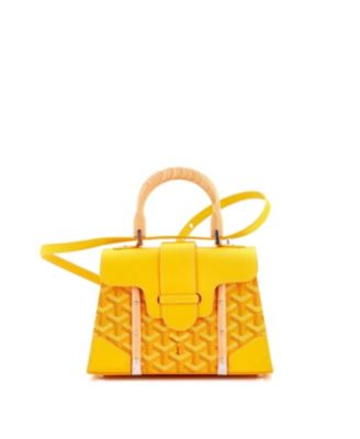  Mini Structured Saigon Top Handle Bag Coated Canvas with Leather