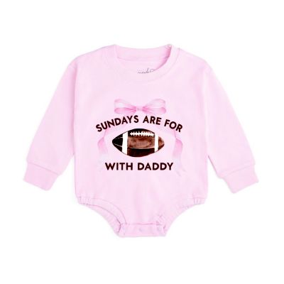 Girls' Sundays Are For Football Long Sleeve Romper - Baby