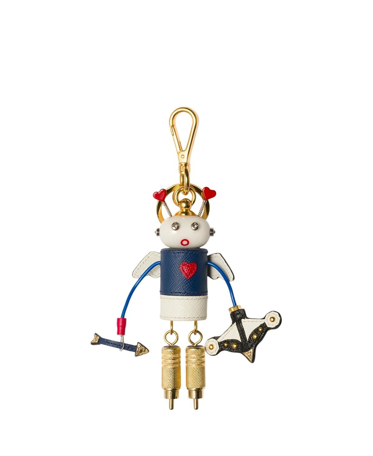 Prada Cupido Saffiano Leather Keychain Charm