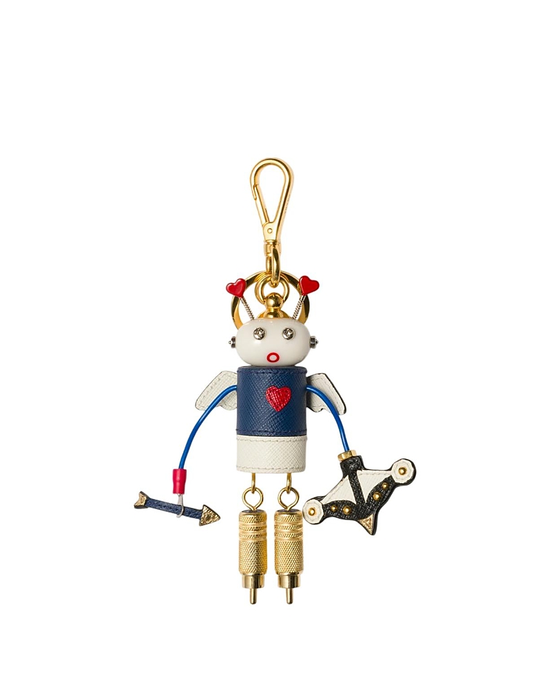 Prada Cupido Saffiano Leather Keychain Charm · OS