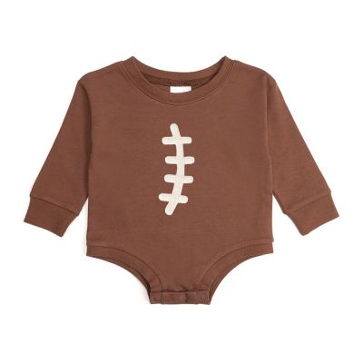 Boys' Football Lace Patch Long Sleeve Romper - Baby