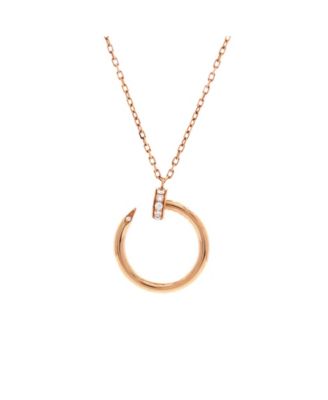  Juste un Clou Pendant Necklace 18K Rose Gold with Diamonds, 16"