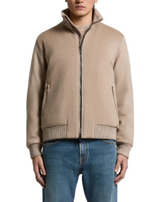 Wool & Cashmere Beaver Finish Stand Collar Jacket