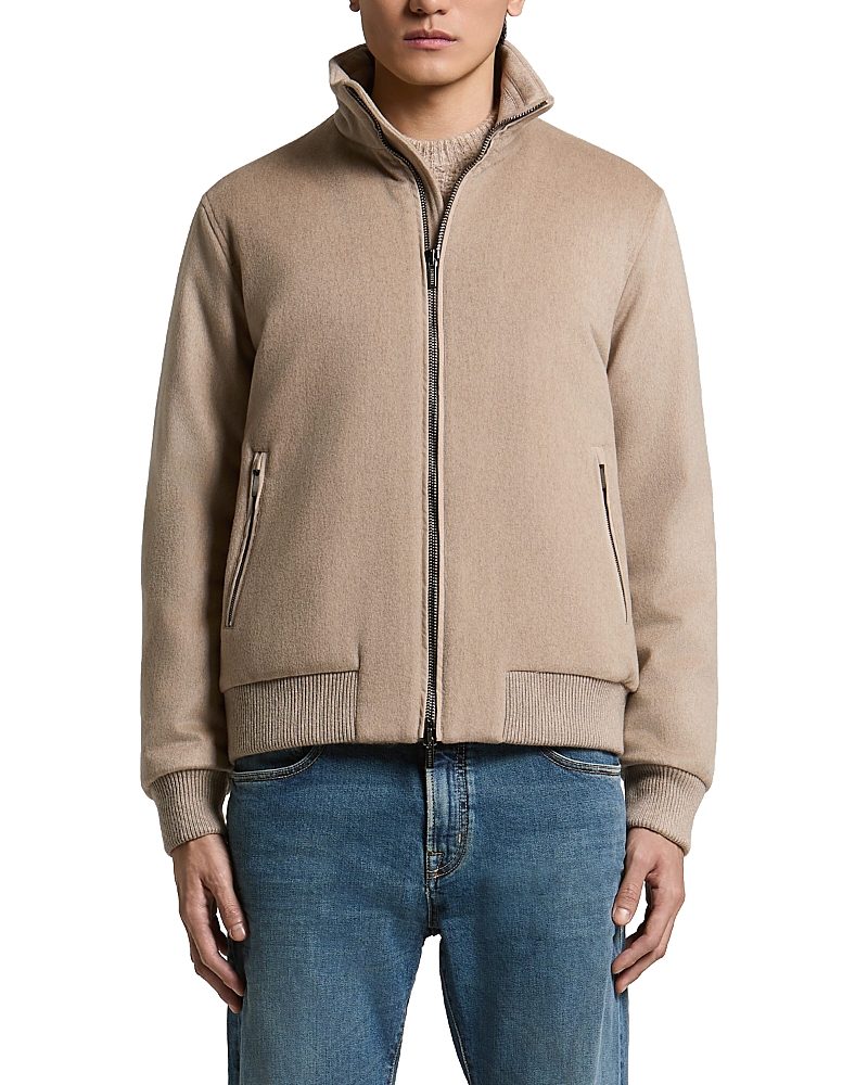 Peserico Wool & Cashmere Beaver Finish Stand Collar Jacket