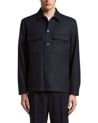 Wool Carded Gabardine Overshirt