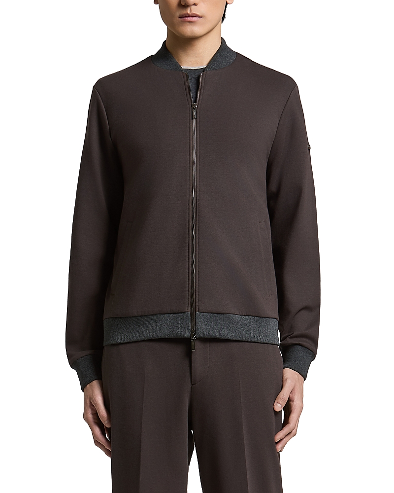Peserico Cotton Blend Double Interlock Zip Sweater