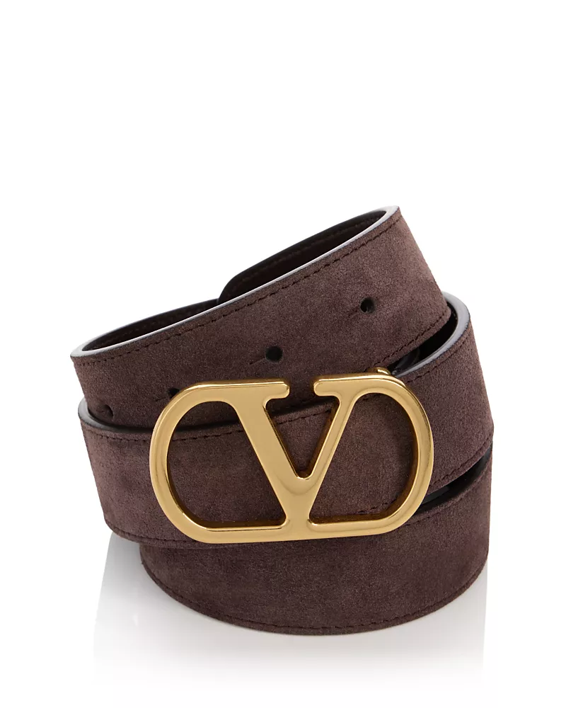 Valentino Garavani Men's VLogo Suede Reversible Belt