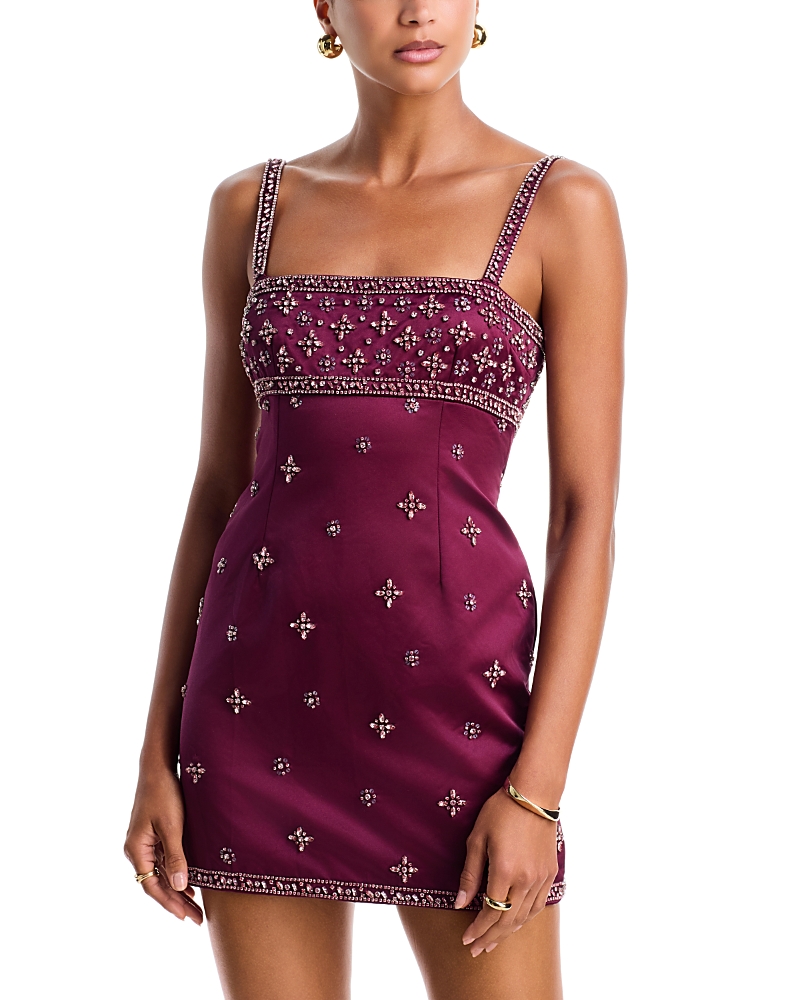 LoveShackFancy Casslouie Embellished Mini Dress