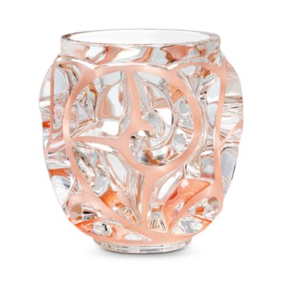Tourbillions Coral Patina Crystal Small Vase