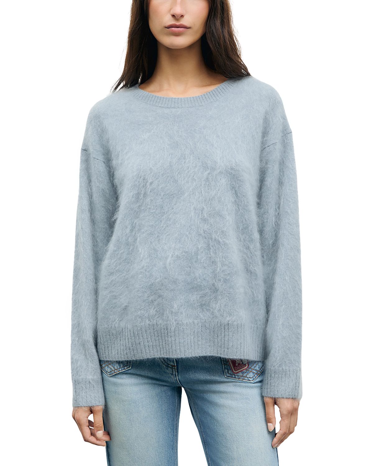 Gerard Darel Rida Brushed Cashmere Crewneck Sweater